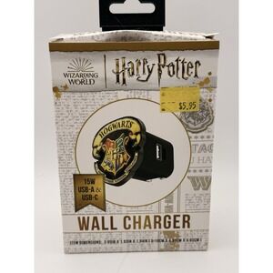 Harry Potter Dual Port Wall Charger Wizarding World 2.1 AMP USB-A USB-C S3